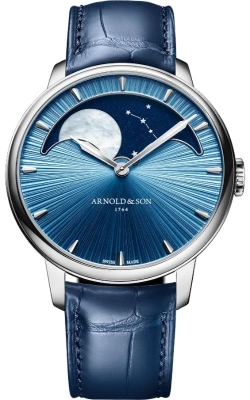 Arnold & Son Perpetual Moon Pt Ice Blue dial 41.5mm Watch1GLBX.U01A.C200X