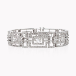 Art Deco Diamond White Gold Bracelet