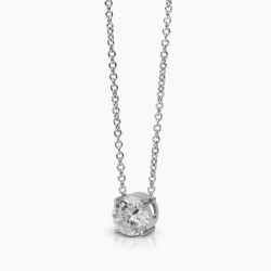 Diamond Solitaire Pendant set in a Stationary basket
