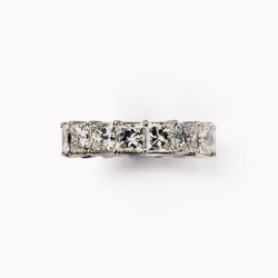 Shared Claw Princess Cut Diamond Eternity Ring