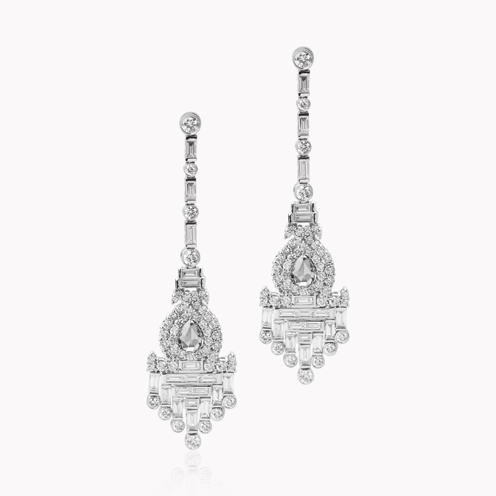 White Gold Chandelier Diamond Earrings | Humbertown Jewellers